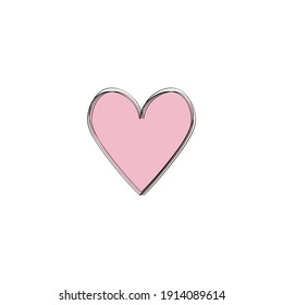 
Heart drawing vector illustration eps10