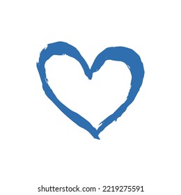 El corazón se dibuja con un pincel. Elemento de diseño para el día de San Valentín, boda. Ilustración del vector