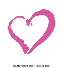 Heart drawn by hand. Vector. symbol of love