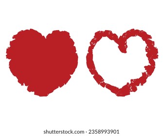 Herz gezeichnet mit Bleistift, Vektorgrafik, Liebe