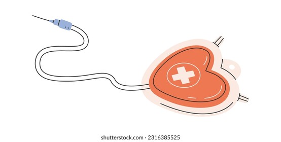 Heart Drop Counter With Blood Vector Illustration