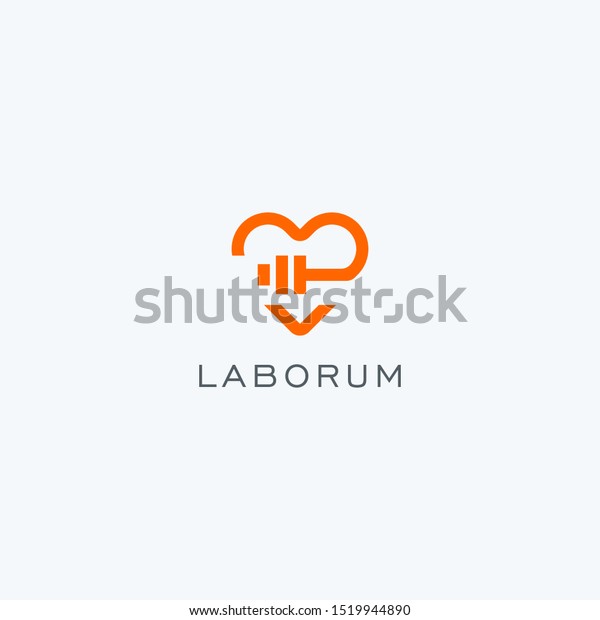 Heart dumbbell vector logo design. Gym love sport\
trainer fitness icon\
logo
