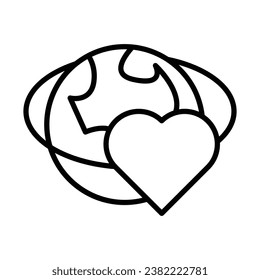 Heart Earth icon design for personal commercial use