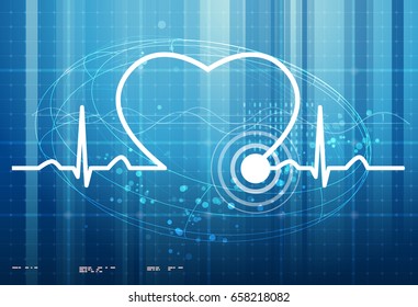 Heart ECG Abstract - Illustration