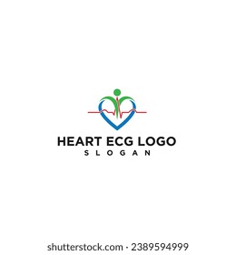 HEART ECG LOGO - Vector, EPS10