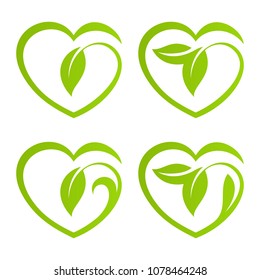 Heart eco logo