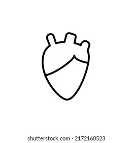 Schlaganfallsymbol mit Herz-Kreislauf-Funktion, Schlaganfallsymbol