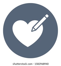 
Heart editing, pen Isolated Vector Icon which can be easily modified or edited

