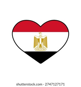 Heart with the Egypt flag
Vector heart with the flag on a white background