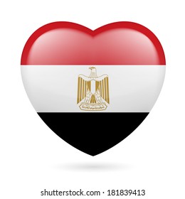 Heart with Egyptian flag colors. I love Egypt