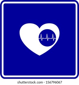 Herz mit EKG-Zeichen