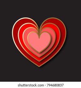 Heart element design. Vector illustration. 