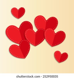 heart element in valentine day