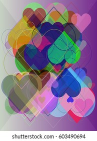 heart elements background