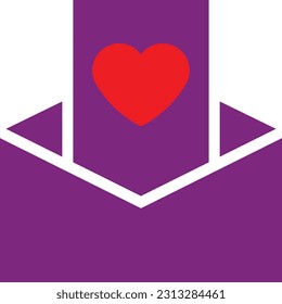 mensaje de correo electrónico de corazón