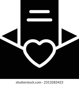 heart email letter message mail Glyph