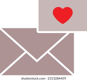 mensaje de correo electrónico de corazón mensaje de documento plano