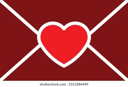 mensaje de correo de corazón
