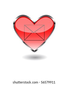 Heart E-mail web buttons.