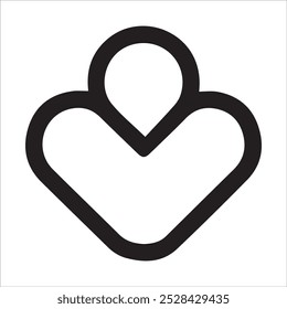 A arte vetorial do ícone Heart Embrace simboliza amor, cuidado e compaixão com um design minimalista de um coração e braços abstratos.