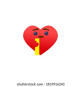 a heart emoji hugging a letter I. Symbol of care and support, Show love for loved ones whose initials are I. Social media button Emoji Reactions printed on white paper Popular social networking.