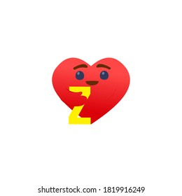 a heart emoji hugging a letter Z. Symbol of care and support, Show love for loved ones whose initials are Z. Social media button Emoji Reactions printed on white paper Popular social networking.