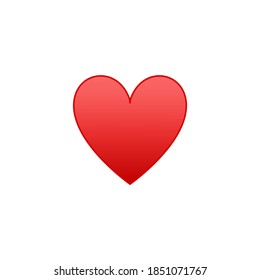 Heart emoji icon isolated on white background. Card symbol modern, simple, vector, icon for website design, mobile app, ui. Vector Illustration svg