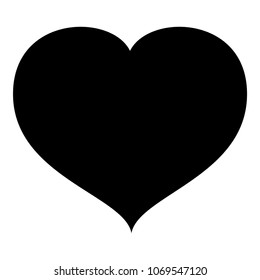 Heart with end icon black color