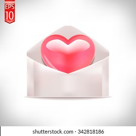 heart in envelope
