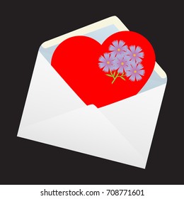 Heart in the envelope.