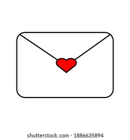 heart envelope love concept icon . love illustration for website. Perfect use for web, pattern, design, icon