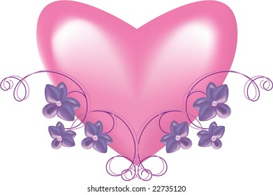 Heart in an environment of a vegetative ornament