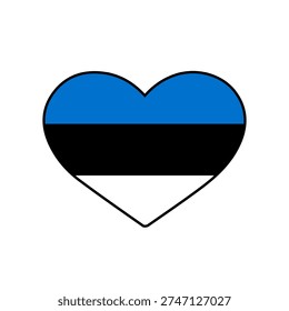 Heart with the estonia flag
Vector heart with the flag on a white background