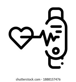 vector de icono del examen cardiaco. signo de examen cardíaco. ilustración de símbolo de contorno aislado