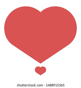 Heart Exclamation Point Flat Vector