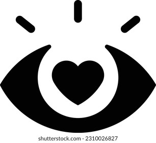 heart eye find view first Outline