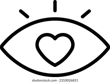 heart eye view find first Outline