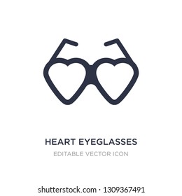 heart eyeglasses icon on white background. Simple element illustration from Fashion concept. heart eyeglasses icon symbol design.