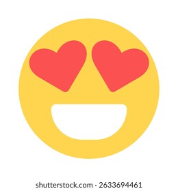 Heart eyes illustration for apps websites and digital content