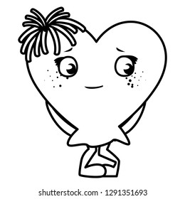 heart face emoticon character
