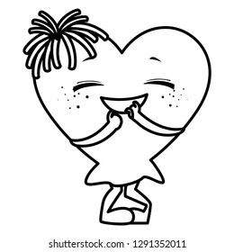 heart face emoticon character