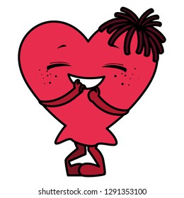 heart face emoticon character