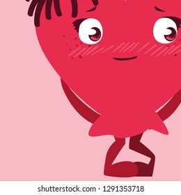 heart face emoticon character