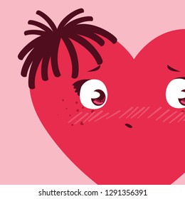 heart face emoticon character