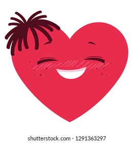 heart face emoticon character