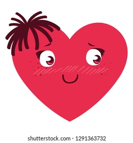 heart face emoticon character