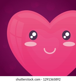heart face emoticon character