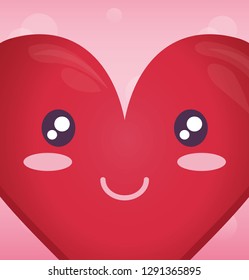 heart face emoticon character