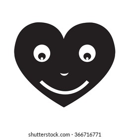 Heart Face Emotion Icon Illustration sign design
