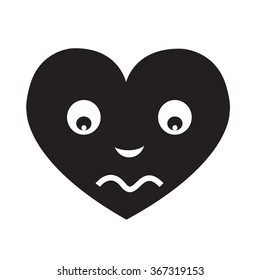 Heart Face Emotion Icon Illustration sign design